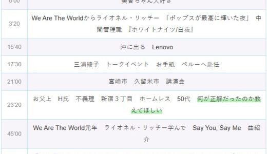 【Ep.297】OVER THE SUNタイムスタンプ＆リンク集【やっぱり、We Are The World】